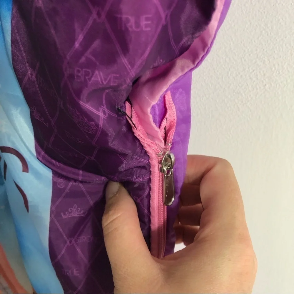Disney Princess Sleeping Bag Belle Ariel Rapunzel Purple Beauty and the Beast